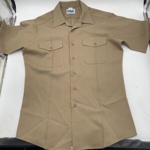 US Navy Official Uniform Shirt Khaki Half‎ Sleeve Size Medium Davis LNC